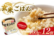 山形県産 玄米 マルちゃん 玄米ごはん 160g×12個 酸味料不使用 F2Y-3811