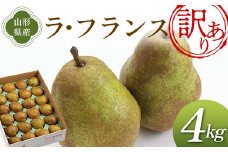 《先行予約 2025年度発送》訳あり ラ・フランス 4kg ご家庭用 なし ナシ 梨 デザート フルーツ 果物 くだもの 果実 食品 山形県 FSY-1909