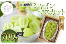 【山形の極み】山形県産 シャインマスカット 700g (1房) 化粧箱入 2024年9月上旬から順次発送 ぶどう 葡萄 果物 フルーツ F2Y-5972