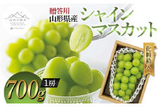 【山形の極み】贈答用 山形県産 シャインマスカット 700g (1房) 化粧箱入 2024年10月上旬から順次発送 ぶどう 葡萄 果物 フルーツ F2Y-5970