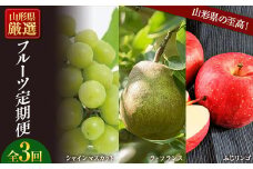 《先行予約 2025年9月発送開始》山形県の至高！山形県厳選フルーツ定期便 全3回  なし ナシ 梨 デザート フルーツ 果物 くだもの 果実 食品 山形県 FSY-1806