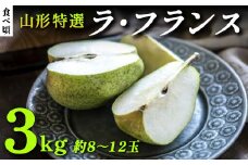  【先行受付（令和7年度発送）】食べ頃 山形特選ラ・フランス3kg FSY-2031