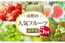 《2026年 先行予約》数量限定 山形の人気フルーツ満喫便 5回定期便 さくらんぼ 紅秀峰 メロン 桃 果物 フルーツ FSY-2327