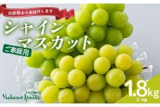 【仲野観光果樹園】≪2025年先行予約≫ご家庭用 山形県 シャインマスカット1.8kg（2～4 房） 2025年9月上旬から順次発送 F2Y-6119