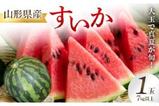 《2025年 先行予約》 山形県産 スイカ 1玉 7kg以上 大玉で真夏が旬 フルーツ 果物 FSY-2076