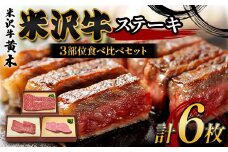 【米沢牛黄木】米沢牛ステーキ 3部位食べ比べセット F2Y-6037