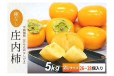 【令和7年先行受付】庄内柿 四郎左衛門 2Lサイズ 約5kg(26～28個) 果物 フルーツ FSY-2103