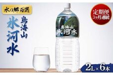 3回定期便【水の郷百選】山形県 鳥海山 氷河水（ひょうがすい）2L×6本 天然水 ミネラルウォーター F2Y-6306