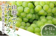山形ナイアガラ ぶどう 約8房～約11房 約2.5kg【2025年8月から発送】  ブドウ 葡萄 デザート フルーツ 果物 くだもの 果実 食品 山形県 FSY-2406