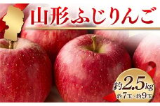 《2025年度発送》山形ふじりんご 約2.5kg 約7玉～約9玉  りんご リンゴ 林檎 デザート フルーツ 果物 くだもの 果実 食品 山形県 FSY-2409