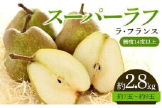 【2025年度発送】 スーパーラフ(ラ・フランス) 糖度14度以上 約7～9玉(約2.8kg) なし ナシ 梨 デザート フルーツ 果物 くだもの 果実 食品 山形県 FSY-2414
