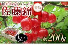 令和8年産【先行受付】山形県産さくらんぼ＜佐藤錦 秀品＞200g Lサイズ以上 FSY-2275