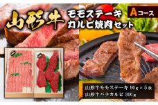 山形牛モモステーキ・カルビ焼肉セット Ａコース FY18-341 ブランド牛肉 ステーキ肉  焼肉用 山形県 山形市