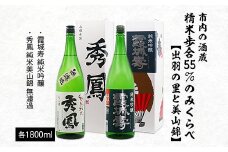 市内の酒蔵精米歩合55％のみくらべ 【出羽の里と美山錦】 1800ml×2本 FZ20-377 山形 山形県 山形市 日本酒