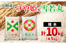 つや姫・雪若丸 5kg×2 FZ20-943 ブランド米 山形県 山形市
