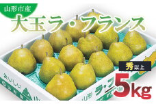 山形市産 大玉ラ・フランス 秀 以上 5kg (12・14・16玉) FZ20-501