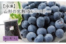 【加工用】冷凍山形市産ブルーベリー 1kg  FZ20-676