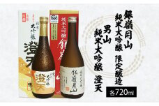 銀嶺月山 純米大吟醸限定・男山純米大吟醸 澄天720ml×２本セット FZ21-023 山形 山形県 山形市 日本酒