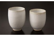 【青龍窯】残雪釉組湯呑(湯呑大 容量220ml・湯呑小 容量180ml) FZ22-044