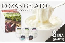 COZAB GELATO 8個セット FZ23-195 アイスクリーム ジェラート 山形県 山形市