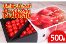 ★旬★山形産 さくらんぼ 佐藤錦 L 500g スリーブ箱 【令和7年産先行予約】FU21-032 くだもの 果物 フルーツ 山形 山形県 山形市 2025年産