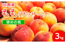 山形市産 もも(ワッサー)3kg(8～11玉)[硬めの桃] 【令和7年産先行予約】FU21-819 くだもの 果物 フルーツ 山形 山形県 山形市 2025年産