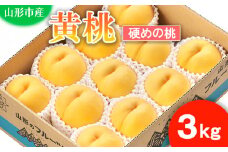 山形市産 もも(黄桃)３kg(8～11玉)[硬めの桃] 【令和7年産先行予約】FU21-821 くだもの 果物 フルーツ 山形 山形県 山形市 2025年産