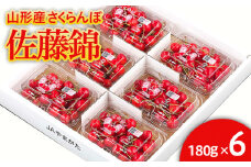 山形市産 さくらんぼ 佐藤錦 L以上 180g×6パック バラ詰め 【令和7年産先行予約】FU24-619