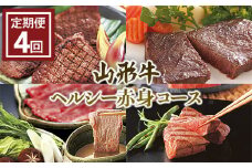 【定期便4回】山形牛 ヘルシー赤身コース FZ21-476 ブランド牛肉 ステーキ肉 しゃぶしゃぶ牛肉 味噌漬け 山形県 山形市