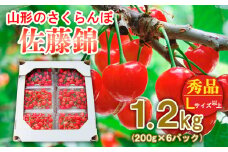 山形のさくらんぼ 佐藤錦 1.2kg(200g×6パック) Lサイズ以上 【令和7年産先行予約】FS24-550くだもの 果物 フルーツ 山形 山形県 山形市 2025年産