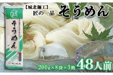 【城北麺工】夏季限定！匠の一品 そうめん 48人前  FZ22-829