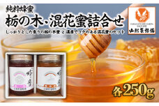 【純粋蜂蜜】 栃の木蜜・混花蜜 詰合せ 500g(各250g) FZ23-899