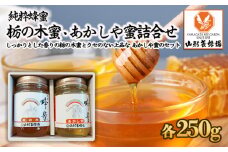 【純粋蜂蜜】 栃の木蜜・あかしや蜜 詰合せ 500g(各250g) FZ22-944
