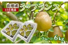 山形のラ・フランス 秀 約6kg(12～18玉・3L～6L)[12月発送]  FZ22-360