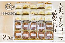 【ESCARGOT】人気のプチショコラ 25個 詰め合わせ FZ22-419 お菓子 山形県 山形市