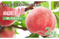 【硬い桃好きの方へ】大人気！おどろきのパリパリ食感！山形産 もも 2kg 【令和7年産先行予約】FU22-020 くだもの 果物 フルーツ 山形 山形県 山形市 2025年産