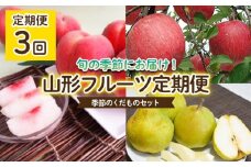 【定期便3回】山形フルーツ定期便　季節のくだものセット 【令和7年産先行予約】FU22-943 くだもの 果物 フルーツ 山形 山形県 山形市 2025年産