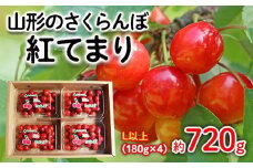 山形のさくらんぼ 紅てまり Lサイズ以上 720g(180g×4) 【令和8年産先行予約】FS25-524 くだもの 果物 フルーツ 山形 山形県 山形市 2026年産