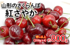 山形のさくらんぼ 紅さやか 約800g Lサイズ以上(200g×4) 【令和7年産先行予約】FS24-656くだもの 果物 フルーツ 山形 山形県 山形市 2025年産