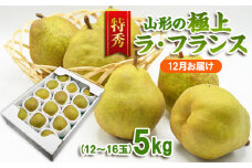 【特秀】山形の極上 ラフランス 特秀品 約5kg(12～16玉)[12月お届け] FZ23-313