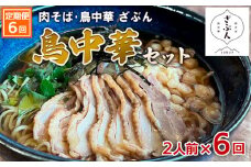 【定期便6回】『肉そば・鳥中華ざぶん』鳥中華セット(2食×6回) FZ23-427