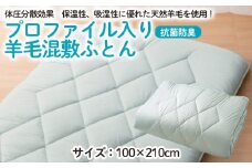 【日本の極み】プロファイル入り羊毛混敷ふとん  FZ23-295