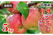 【家庭用】山形産 サンふじりんご 優品以上 5kg FY25-817