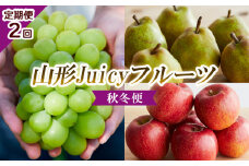 【定期便2回】山形 Juicyフルーツ 秋冬便 【令和7年産先行予約】FU23-925 くだもの 果物 フルーツ 山形 山形県 山形市 2025年産