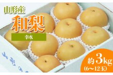 やまがたの和なし (幸水) 秀品 約3kg(6～12玉程度) 【令和7年産先行予約】FS23-814 くだもの 果物 フルーツ 山形 山形県 山形市 2025年産