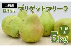 山形市産 西洋なし(マリゲットマリーラ) 秀 5kg(7玉～15玉) 【令和7年産先行予約】FS23-729 くだもの 果物 フルーツ 山形 山形県 山形市 2025年産