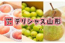 【定期便3回】デリシャス山形 【令和7年産先行予約】FU23-799 くだもの 果物 フルーツ 山形 山形県 山形市 2025年産