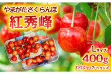 やまがた さくらんぼ 紅秀峰 Lサイズ 400g(200g×2パック入り) 1箱【令和7年産先行予約】FS23-888 くだもの 果物 フルーツ 山形 山形県 山形市 2025年産