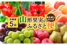 【定期便5回】山形果実のふるさと便 おためしサイズ【令和7年産先行予約】FU23-882 くだもの 果物 フルーツ 山形 山形県 山形市 2025年産
