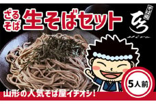 【そば処ひろ】地元に愛される人気店「ざるそばセット５人前」生麺200g×5 (ざるそば用つゆ付) FY24-496